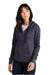 New Era LNEA141 Womens Thermal Full Zip Hooded Sweatshirt Hoodie w/ Pockets Heather True Navy Blue Model 3q