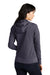 New Era LNEA141 Womens Thermal Full Zip Hooded Sweatshirt Hoodie w/ Pockets Heather True Navy Blue Model Back