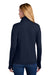 New Era LNEA228 Womens Power Moisture Wicking 1/4 Zip Sweatshirt True Navy Blue Model Back