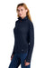 New Era LNEA228 Womens Power Moisture Wicking 1/4 Zip Sweatshirt True Navy Blue Model Side