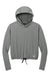 New Era LNEA229 Womens Power Moisture Wicking Hooded Sweatshirt Hoodie Heather Shadow Grey Flat Front