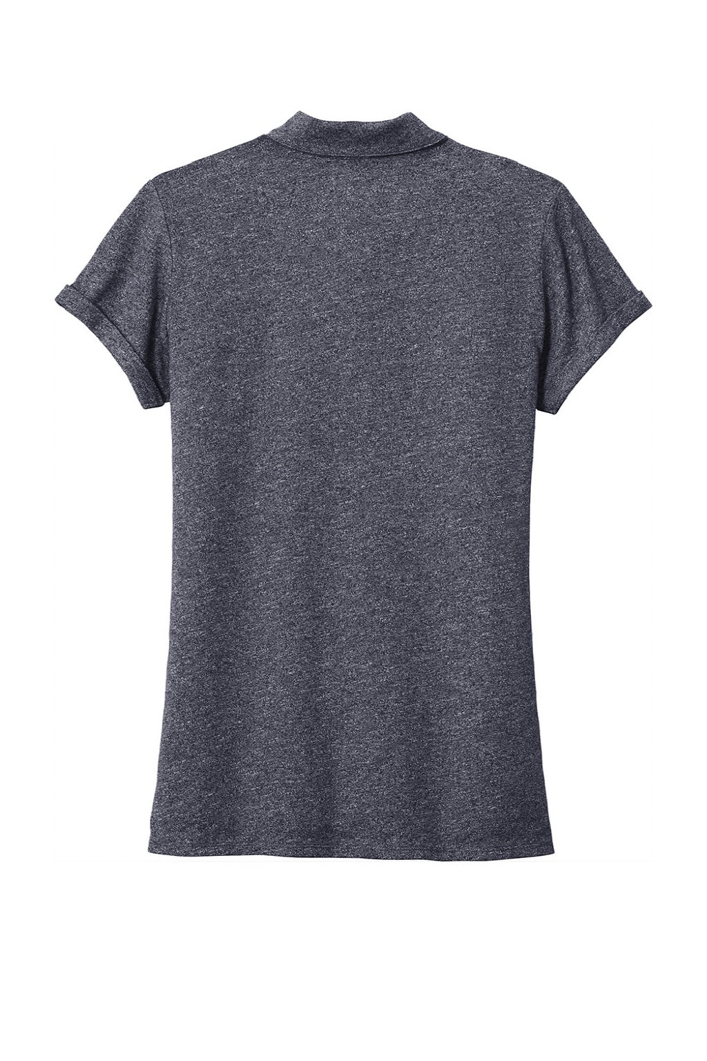 New Era LNEA301 Womens Slub Twist Short Sleeve Polo Shirt True Navy Blue Twist Flat Back