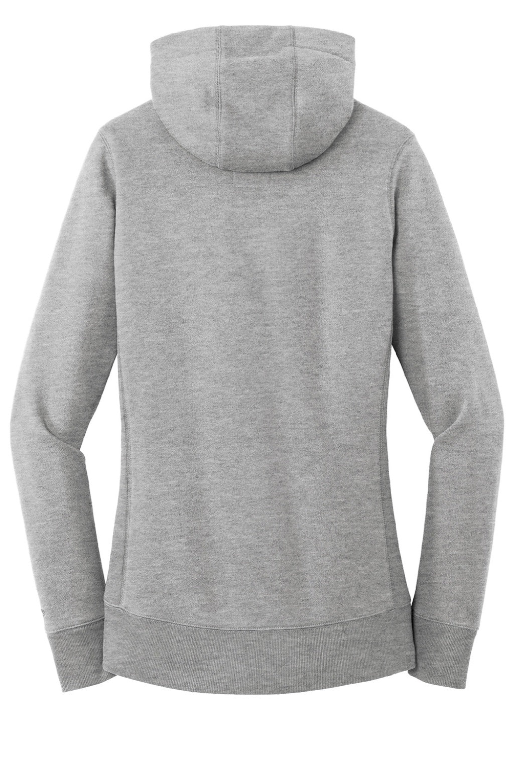New Era LNEA500 Womens Sueded French Terry Hooded Sweatshirt Hoodie w/ Pouch Pocket Light Graphite Grey Twist Flat Back
