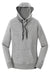 New Era LNEA500 Womens Sueded French Terry Hooded Sweatshirt Hoodie w/ Pouch Pocket Light Graphite Grey Twist Flat Front