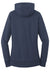New Era LNEA500 Womens Sueded French Terry Hooded Sweatshirt Hoodie w/ Pouch Pocket Navy Blue Flat Back