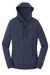 New Era LNEA500 Womens Sueded French Terry Hooded Sweatshirt Hoodie w/ Pouch Pocket Navy Blue Flat Front