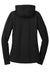 New Era LNEA502 Womens Sueded French Terry Full Zip Hooded Sweatshirt Hoodie w/ Pockets Black Flat Back