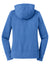 New Era LNEA511 Womens Fleece Full Zip Hooded Sweatshirt Hoodie w/ Pockets Heather Royal Blue Flat Back
