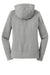New Era LNEA511 Womens Fleece Full Zip Hooded Sweatshirt Hoodie w/ Pockets Heather Shadow Grey Flat Back