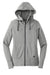 New Era LNEA511 Womens Fleece Full Zip Hooded Sweatshirt Hoodie w/ Pockets Heather Shadow Grey Flat Front