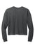 New Era LNEA514 Womens Fleece Crop Crewneck Sweatshirt Heather Black Flat Back