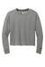 New Era LNEA514 Womens Fleece Crop Crewneck Sweatshirt Heather Shadow Grey Flat Front