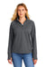 New Era LNEA515 Womens Stand Out 1/4 Zip Sweatshirt Graphite Grey Model Front