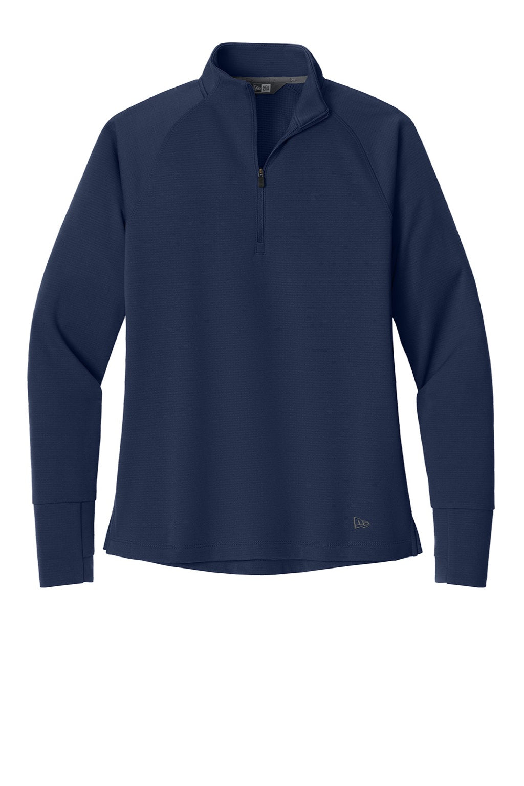 New Era LNEA515 Womens Stand Out 1/4 Zip Sweatshirt True Navy Blue Flat Front
