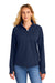 New Era LNEA515 Womens Stand Out 1/4 Zip Sweatshirt True Navy Blue Model Front