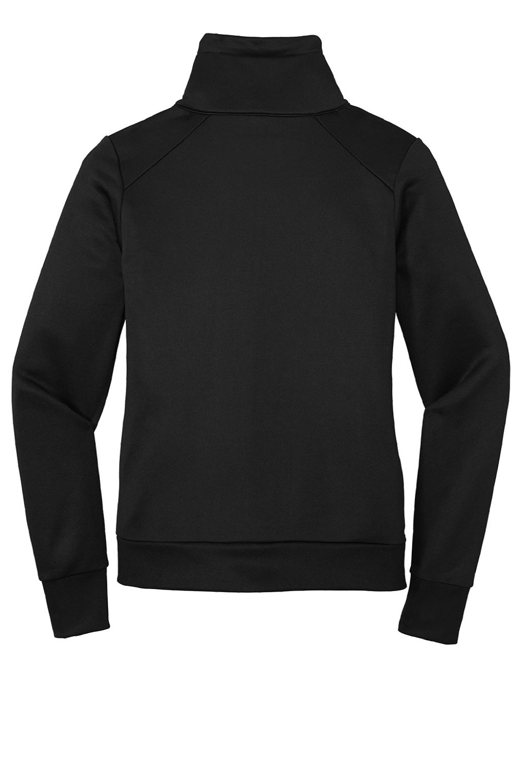 New Era LNEA530 Womens Performance Terry Full Zip Sweatshirt w/ Pockets Black Flat Back
