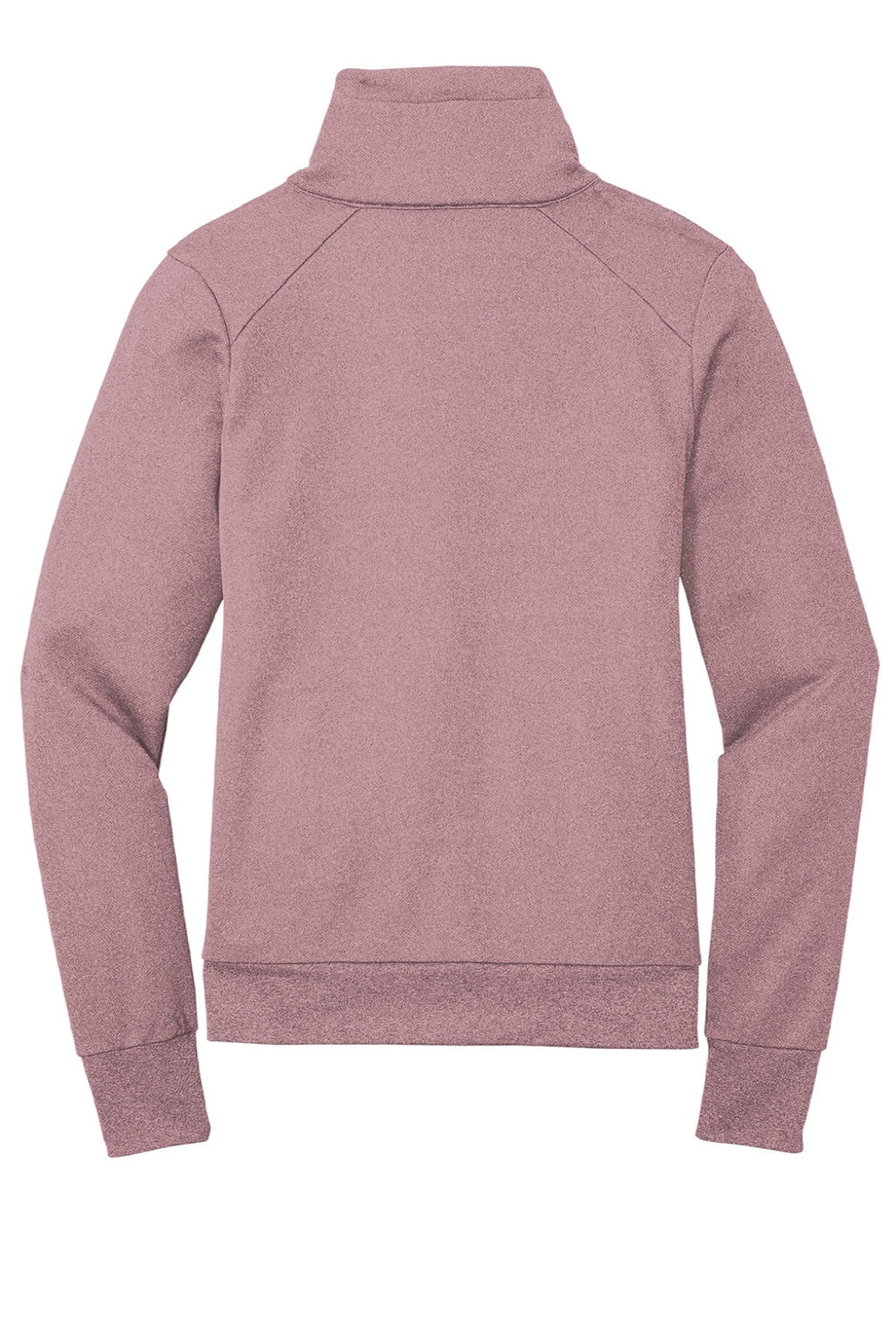 New Era LNEA530 Womens Performance Terry Full Zip Sweatshirt w/ Pockets Heather Dusty Mauve Flat Back