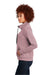 New Era LNEA530 Womens Performance Terry Full Zip Sweatshirt w/ Pockets Heather Dusty Mauve Model Side