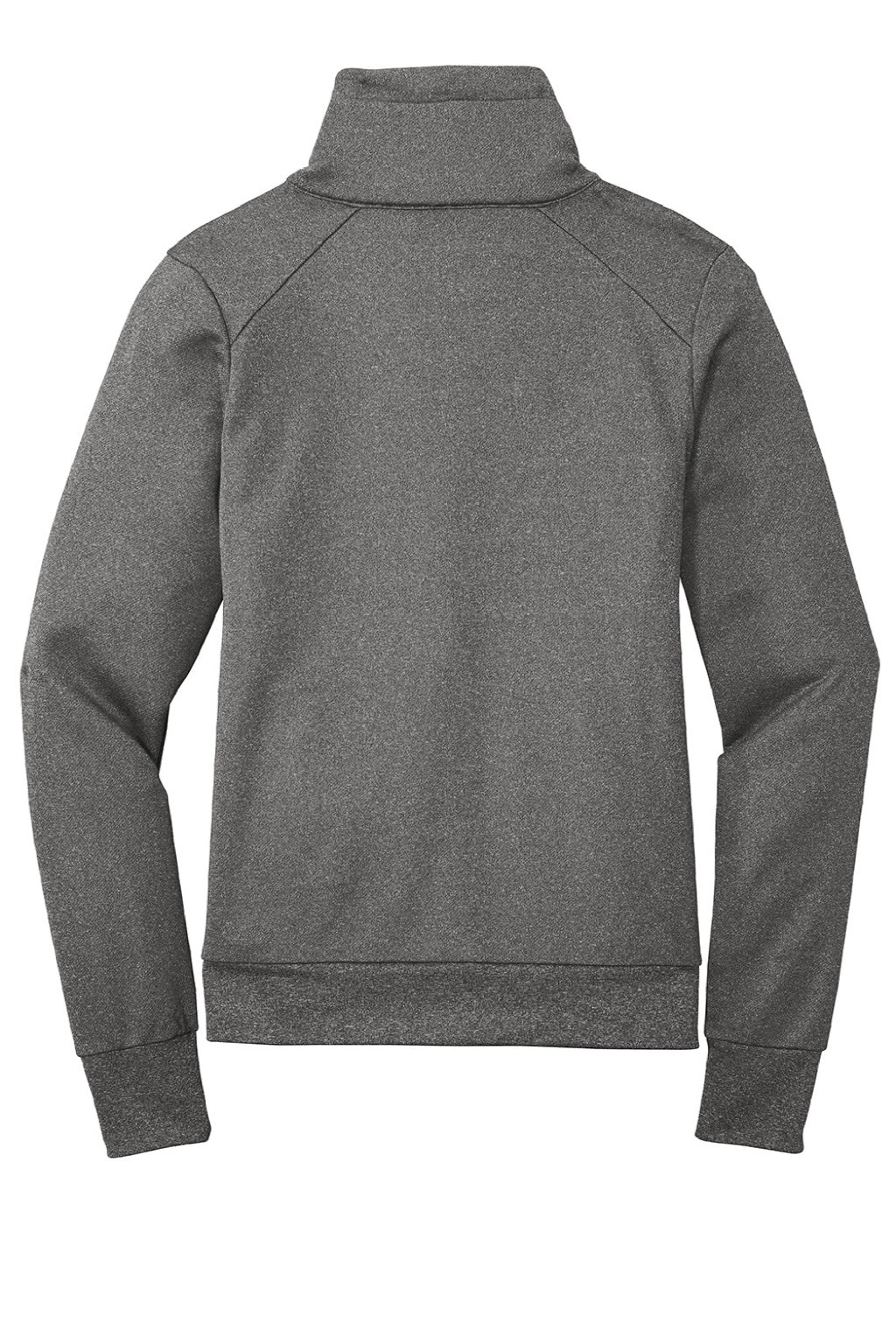 New Era LNEA530 Womens Performance Terry Full Zip Sweatshirt w/ Pockets Heather Graphite Grey Flat Back