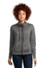 New Era LNEA530 Womens Performance Terry Full Zip Sweatshirt w/ Pockets Heather Graphite Grey Model Front