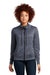 New Era LNEA530 Womens Performance Terry Full Zip Sweatshirt w/ Pockets Heather True Navy Blue Model Front