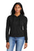New Era LNEA540 Womens STS Full Zip Hooded Sweatshirt Hoodie w/ Pockets Black Model Front