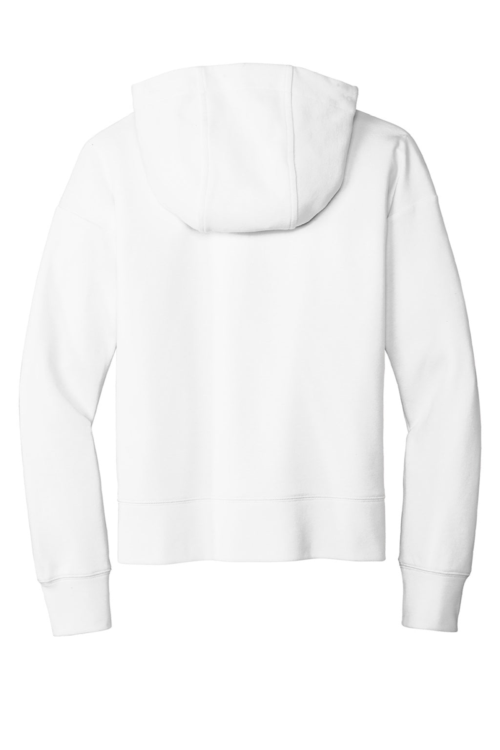 New Era LNEA540 Womens STS Full Zip Hooded Sweatshirt Hoodie w/ Pockets Fan White Flat Back