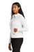 New Era LNEA540 Womens STS Full Zip Hooded Sweatshirt Hoodie w/ Pockets Fan White Model Side