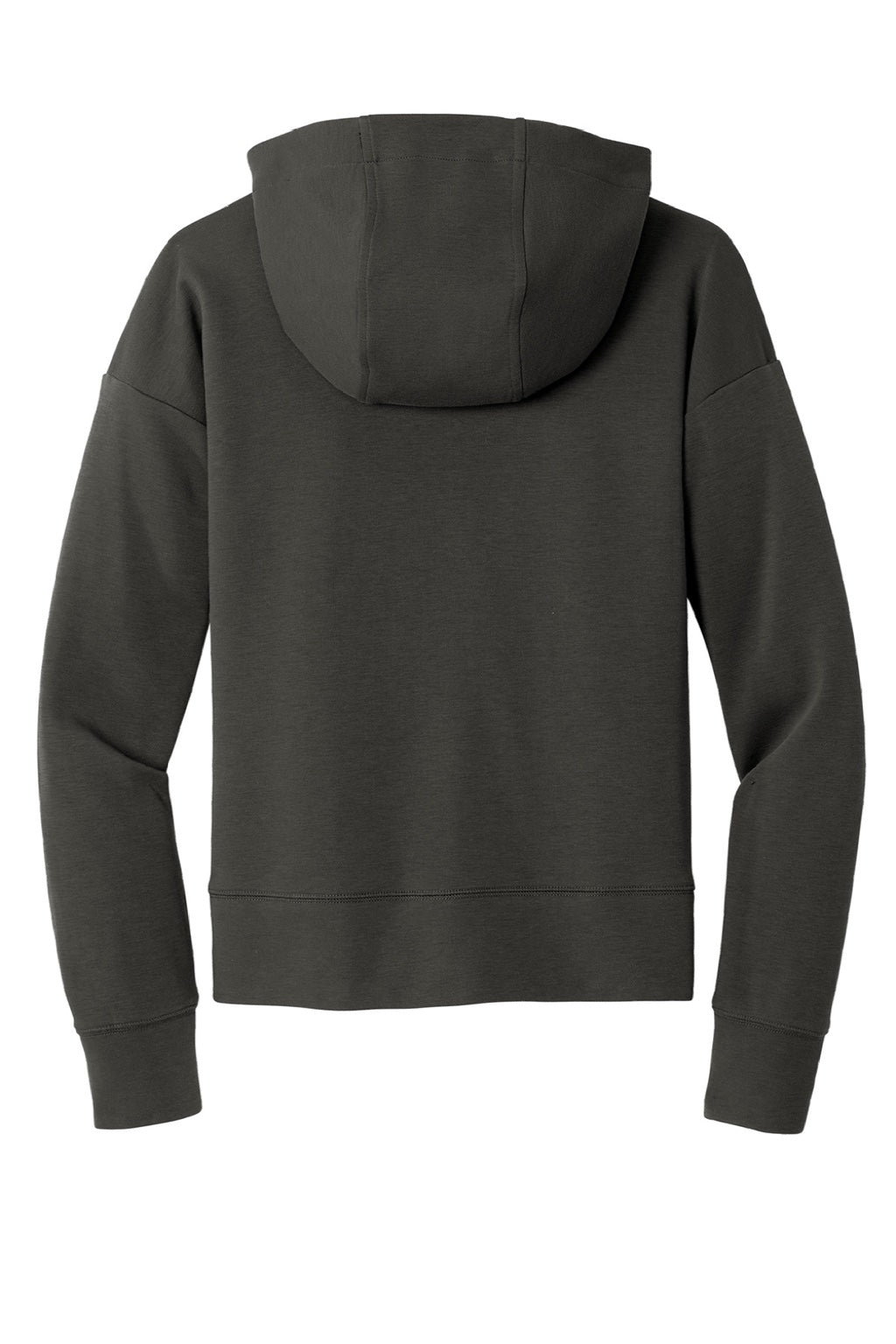 New Era LNEA540 Womens STS Full Zip Hooded Sweatshirt Hoodie w/ Pockets Graphite Grey Flat Back