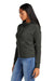 New Era LNEA540 Womens STS Full Zip Hooded Sweatshirt Hoodie w/ Pockets Graphite Grey Model Side