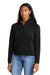 New Era LNEA541 Womens STS 1/4 Zip Sweatshirt w/ Pouch Pocket Black Model Front