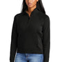 New Era Womens STS 1/4 Zip Sweatshirt w/ Pouch Pocket - Black