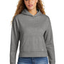 New Era Womens Comeback Fleece Hooded Sweatshirt Hoodie w/ Pouch Pocket - Heather Dark Grey