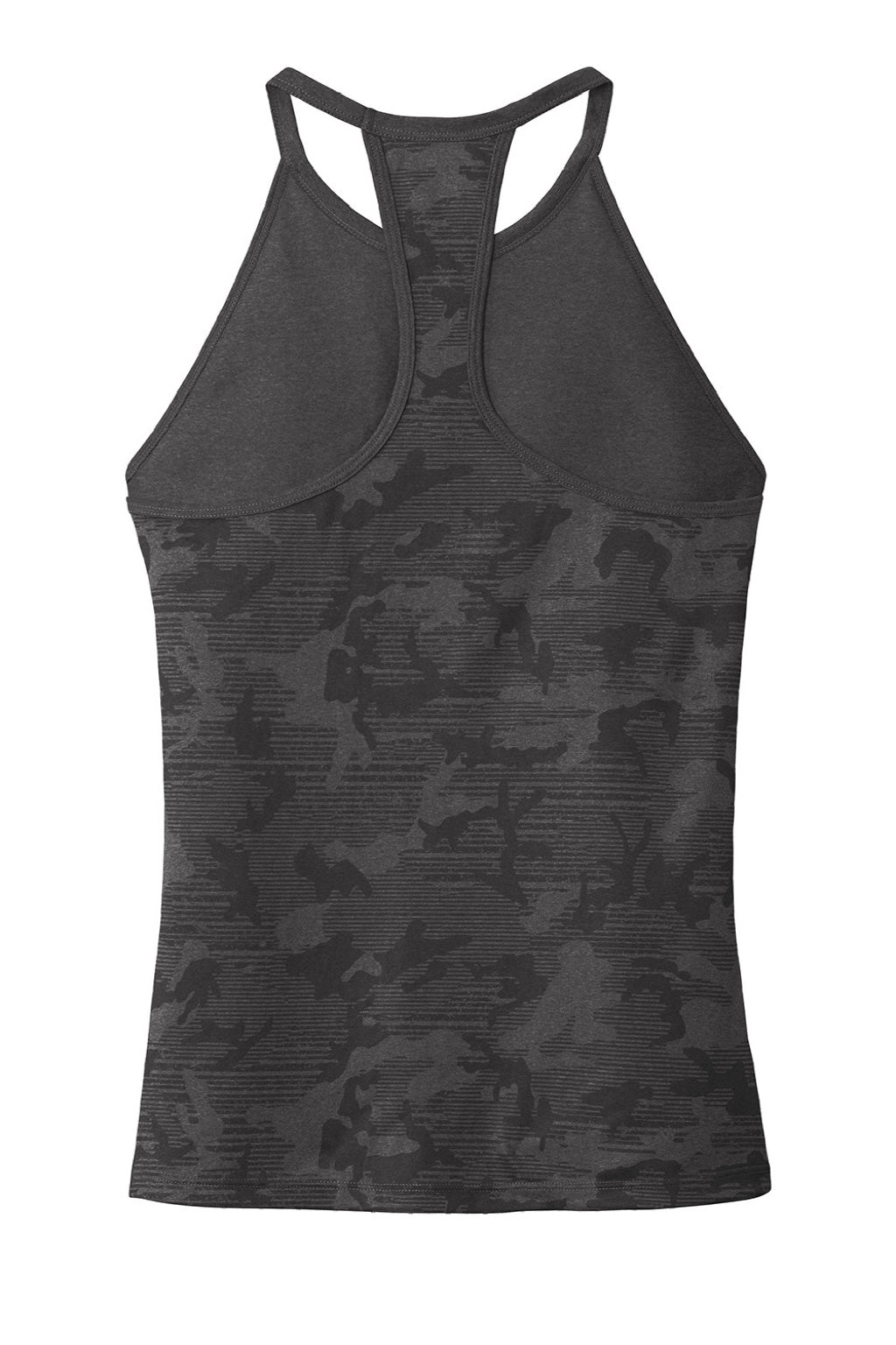 Ogio LOE323 Womens Endurance Pulse Phantom Moisture Wicking Tank Top Blacktop Camo Flat Back