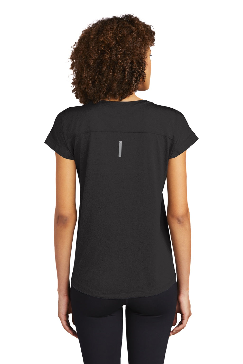 Ogio LOE324 Womens Endurance Pulse Moisture Wicking Short Sleeve Crewneck T-Shirt Blacktop Model Back