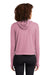 Ogio LOE342 Womens Endurance Force Moisture Wicking Hooded Sweatshirt Hoodie Heather Lilac Pink Model Back