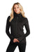Ogio LOE703 Womens Endurance Modern Performance Moisture Wicking Full Zip Sweatshirt w/ Pockets Blacktop Model Front