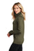 Ogio LOE703 Womens Endurance Modern Performance Moisture Wicking Full Zip Sweatshirt w/ Pockets Deep Olive Green Model Side