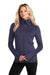 Ogio LOE703 Womens Endurance Modern Performance Moisture Wicking Full Zip Sweatshirt w/ Pockets Navy Blue Model Front