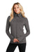 Ogio LOE703 Womens Endurance Modern Performance Moisture Wicking Full Zip Sweatshirt w/ Pockets Tarmac Grey Model Front