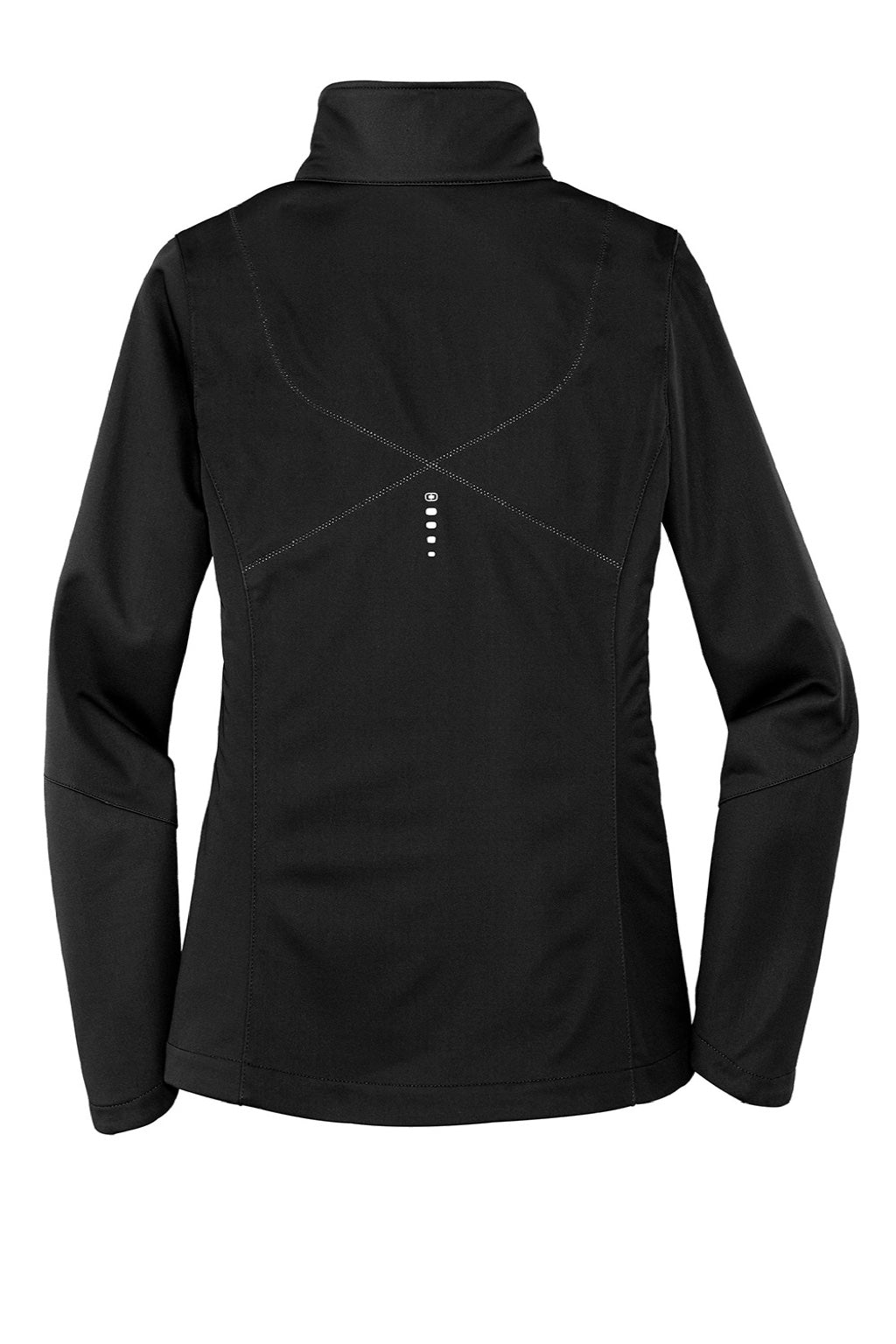 Ogio LOE720 Womens Endurance Crux Wind & Water Resistant Full Zip Jacket Blacktop Flat Back