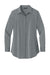 Ogio LOG1002 Womens Commuter Long Sleeve Button Down Shirt Heather Gear Grey Flat Front