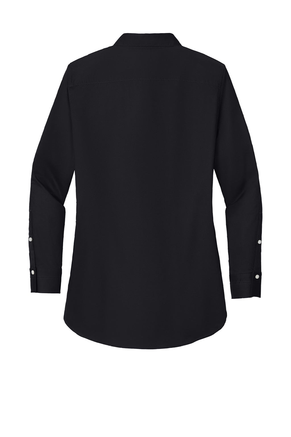 Ogio LOG1002 Womens Commuter Long Sleeve Button Down Shirt Blacktop Flat Back