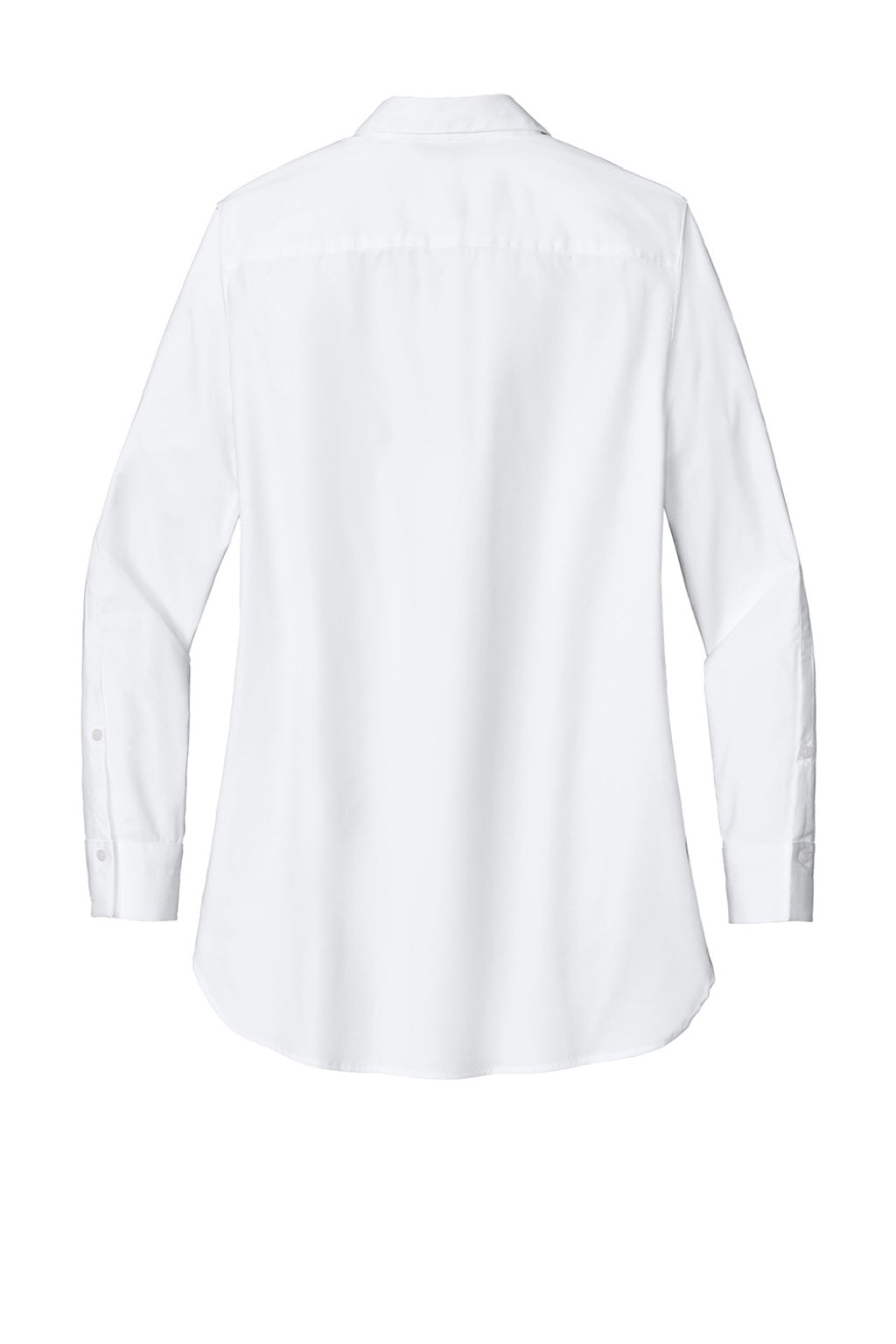 Ogio LOG1002 Womens Commuter Long Sleeve Button Down Shirt White Flat Back