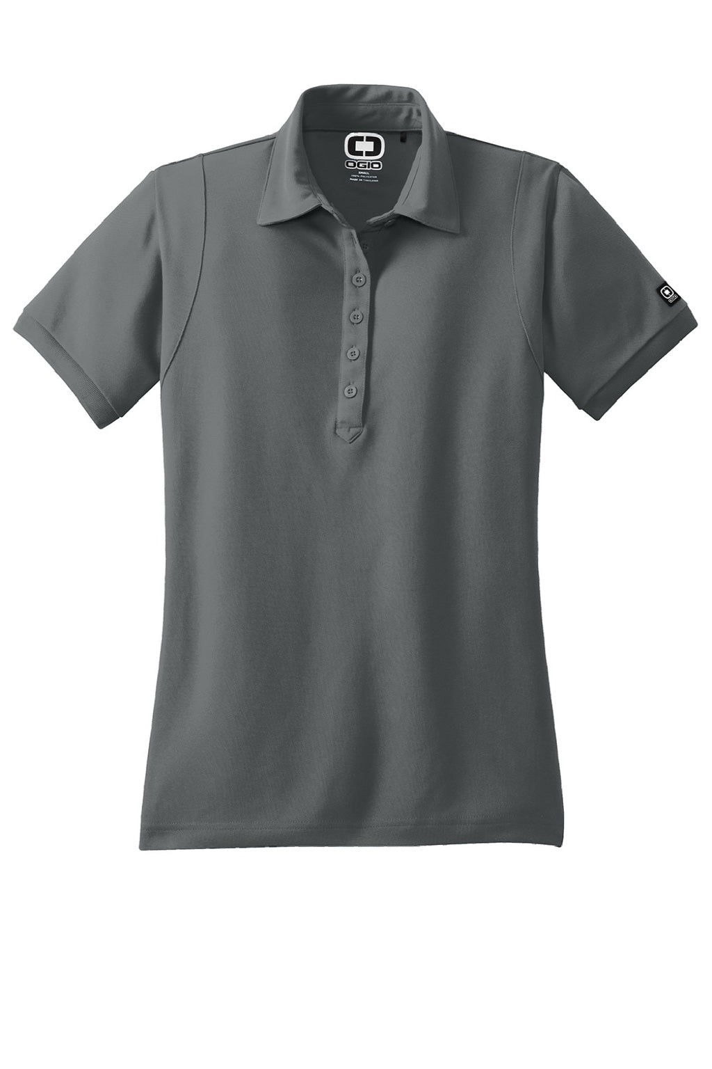 Ogio LOG101 Womens Jewel Moisture Wicking Short Sleeve Polo Shirt Rogue Grey Flat Front