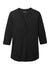 Ogio LOG104 Womens Jewel Moisture Wicking 3/4 Sleeve Polo Shirt Blacktop Flat Front