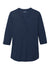 Ogio LOG104 Womens Jewel Moisture Wicking 3/4 Sleeve Polo Shirt Navy Blue Flat Front