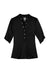 Ogio LOG111 Womens Crush Moisture Wicking 3/4 Sleeve Polo Shirt Blacktop Flat Front