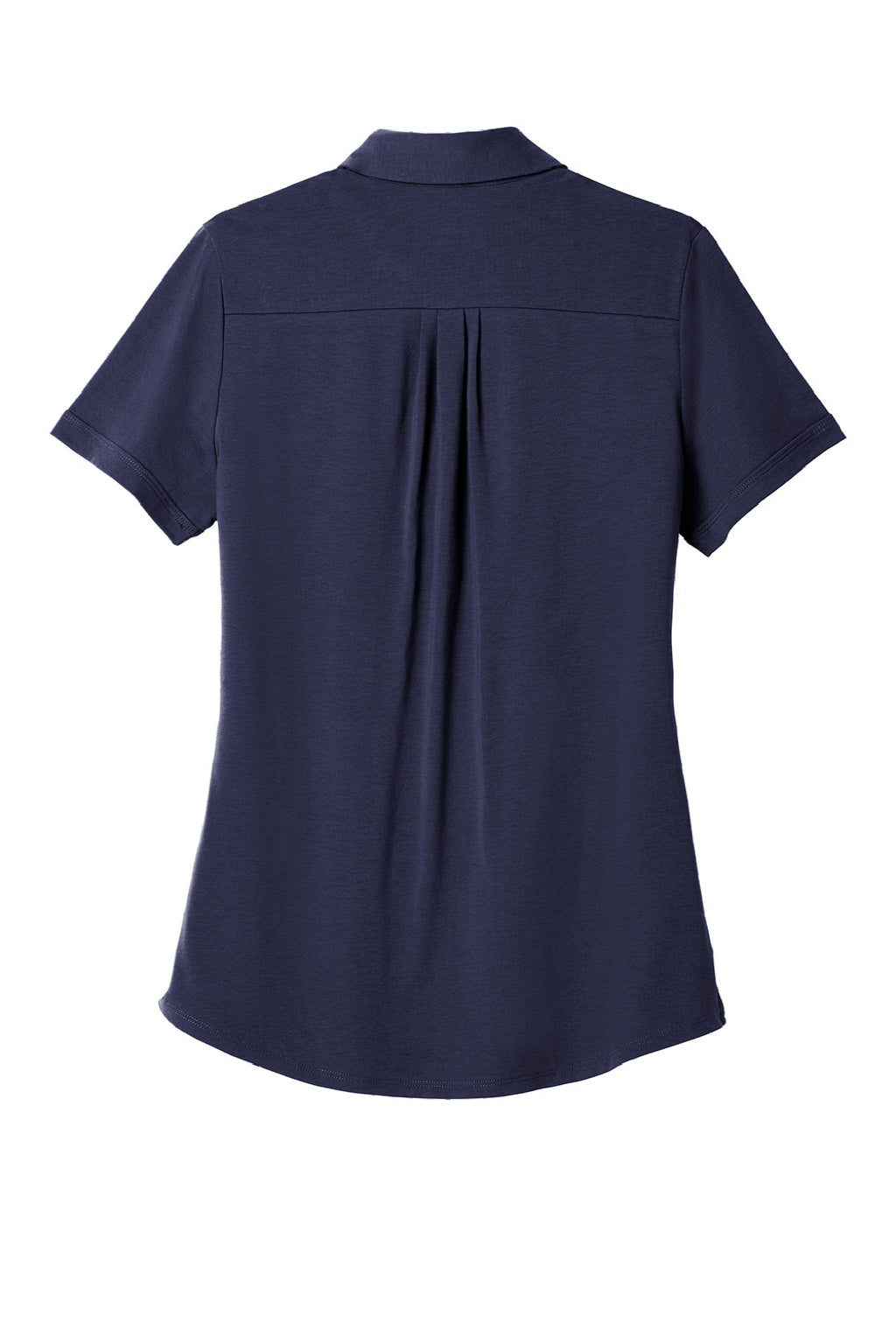 Ogio LOG138 Womens Limit Moisture Wicking Short Sleeve Polo Shirt Navy Blue Flat Back
