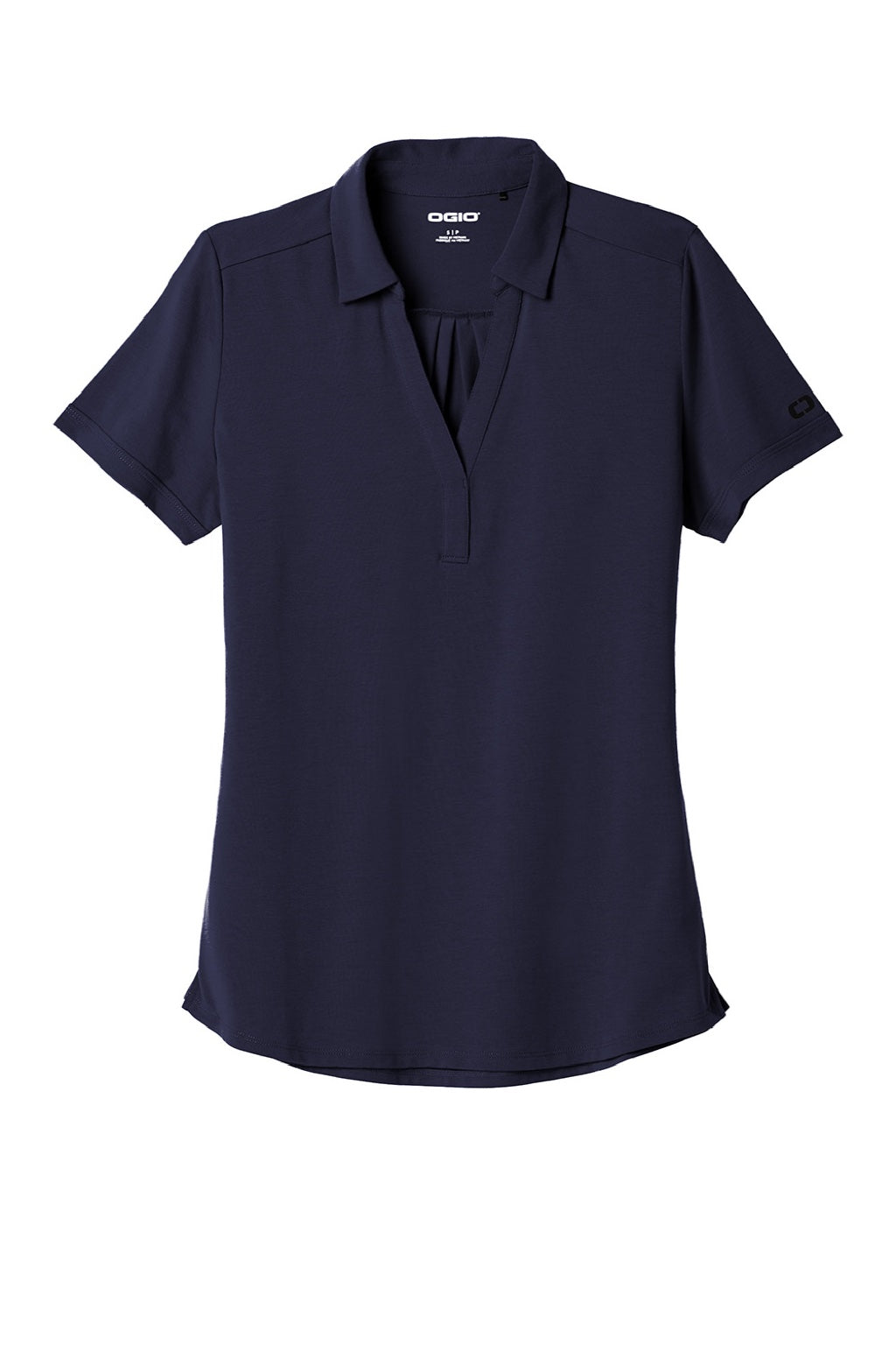 Ogio LOG138 Womens Limit Moisture Wicking Short Sleeve Polo Shirt Navy Blue Flat Front